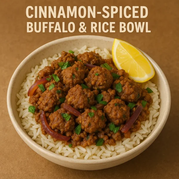 cinnamon spiced buffalo & rice bowl