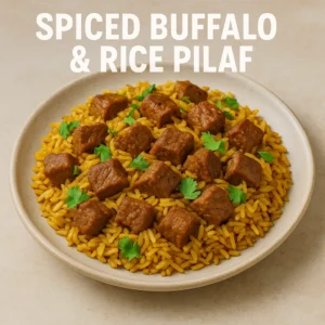 spiced buffalo & rice pilaf