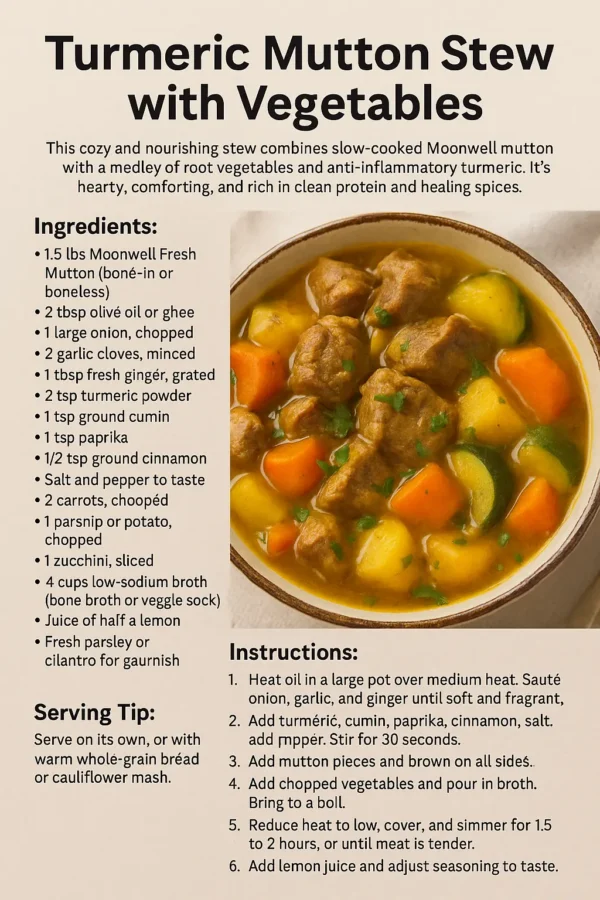 turmeric mutton stew with vegetables